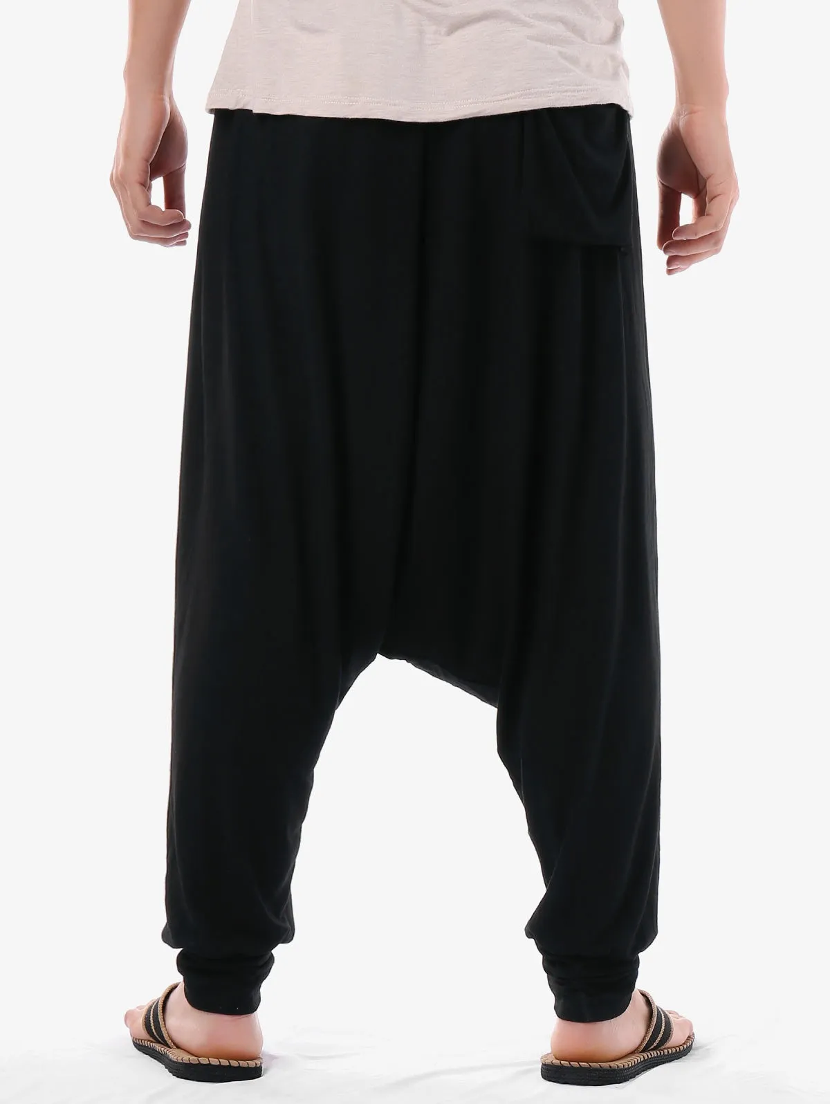 Men Solid Color Harem Pants