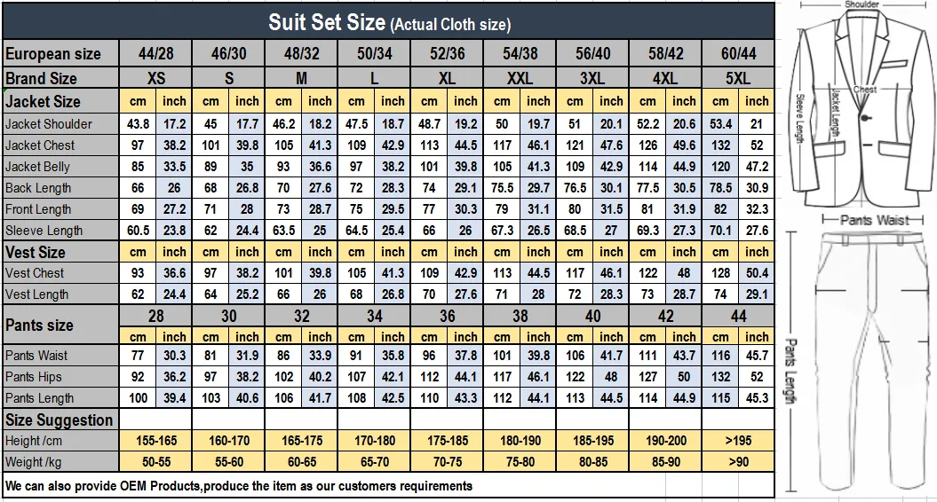 Men's Business 3 Pieces Formal Houndstooth Solid Notch Lapel Suit (Blazer vest Pants)