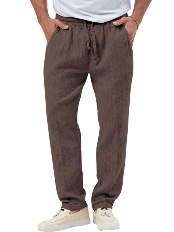 Men's Cotton Blend 2-Piece Casual Outfit - Long Sleeve T-Shirt and Pants
