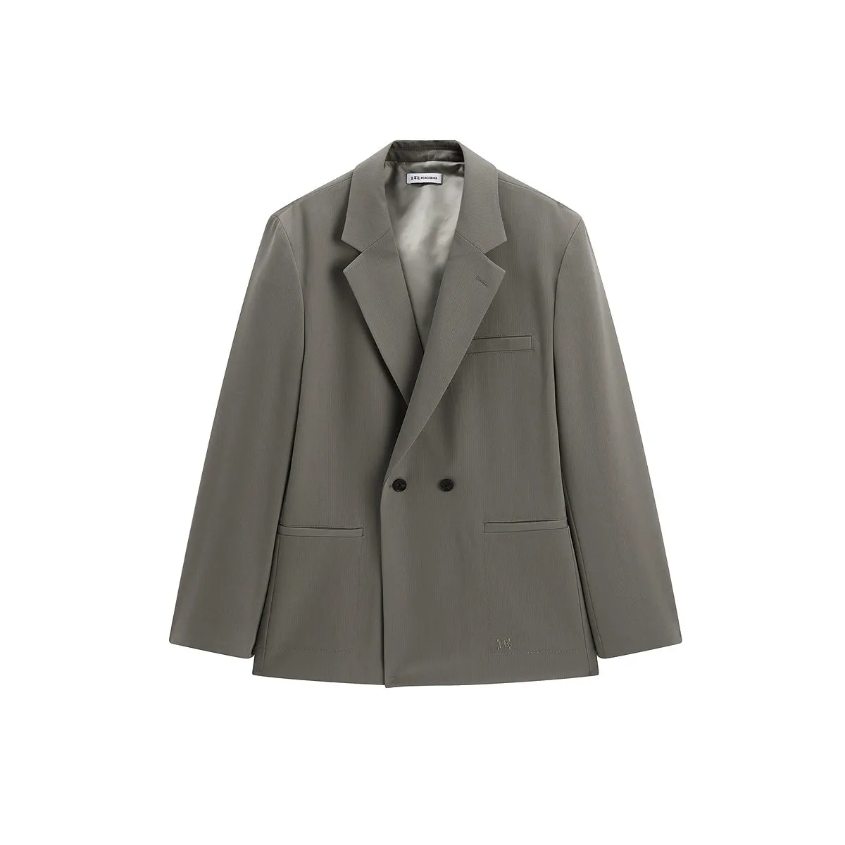 Men's Double-Breasted Jacquard Business Suit