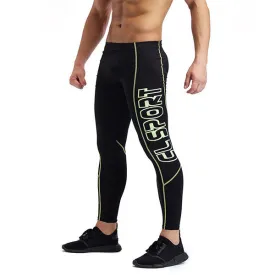Mens High-elastic Quick-drying Jogging Tights Gym Pants Bodybuilding Skinny Legging Trousers