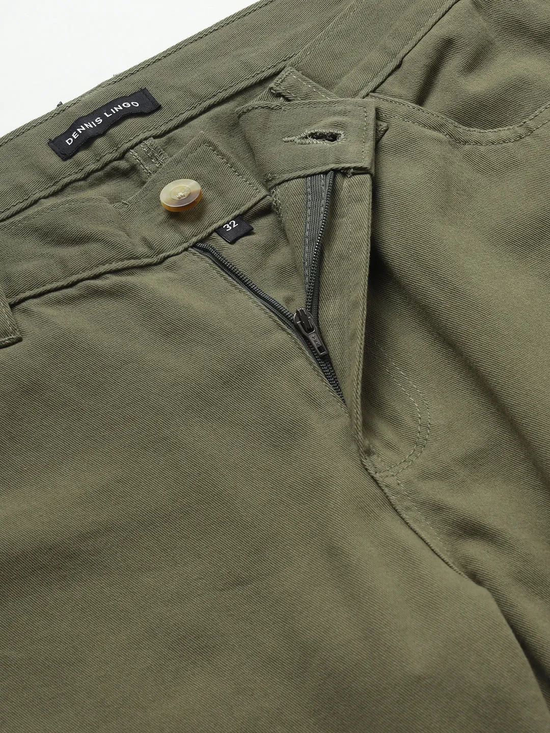 Men's Light Olive Solid Chino