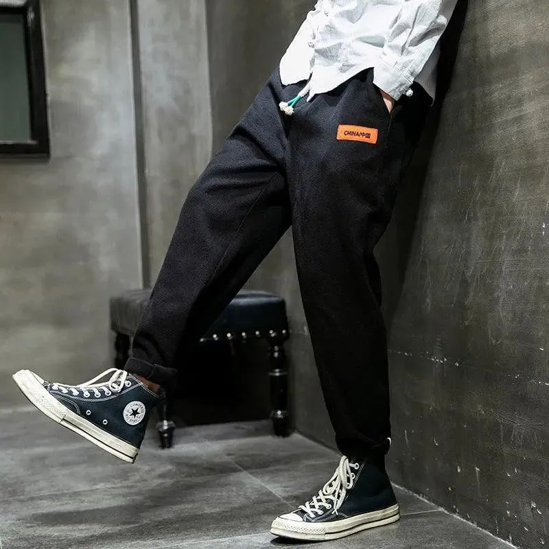 Men's plush casual pants