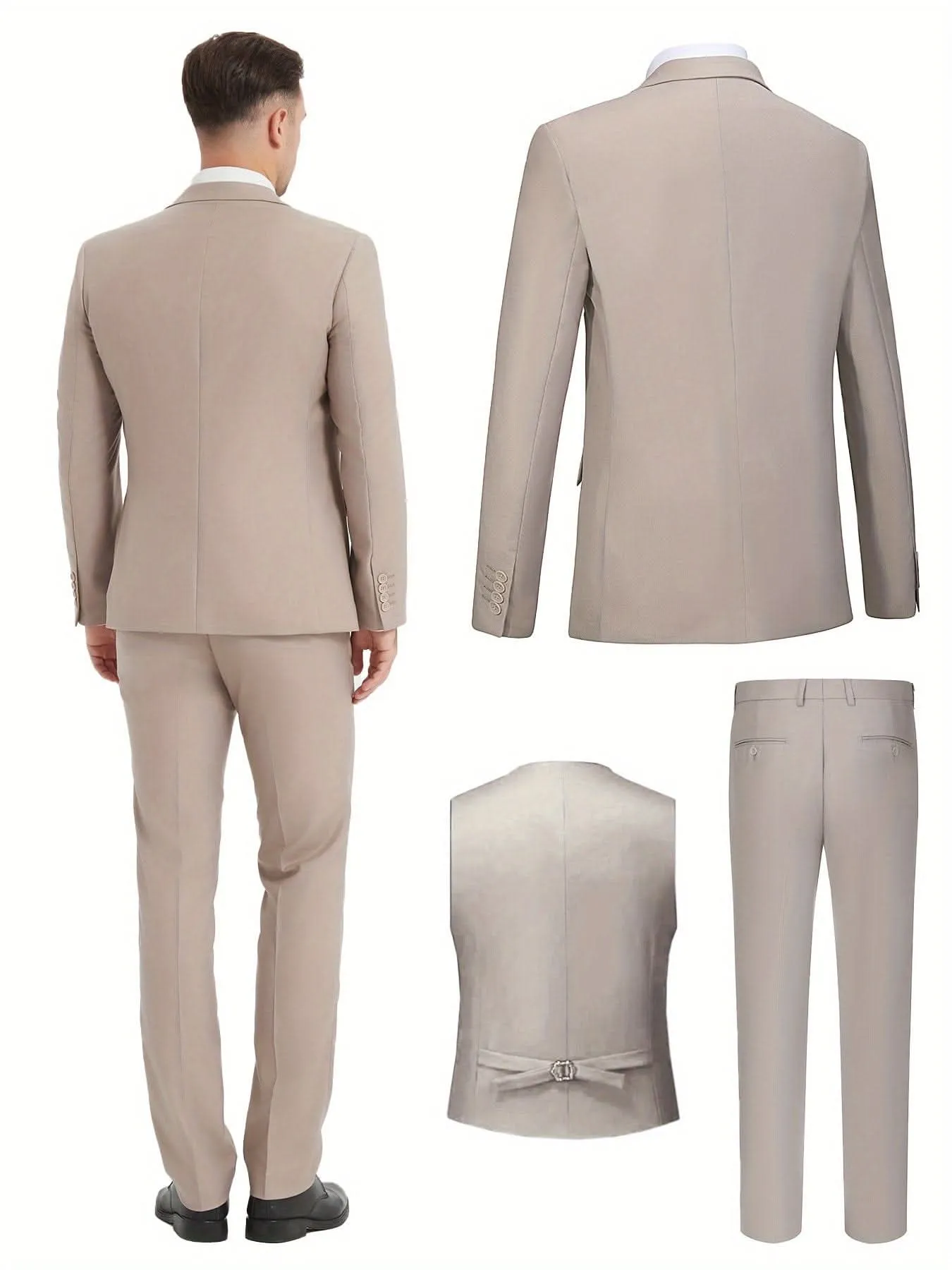 Mens SlimFit ThreePiece Wedding  Business Suit