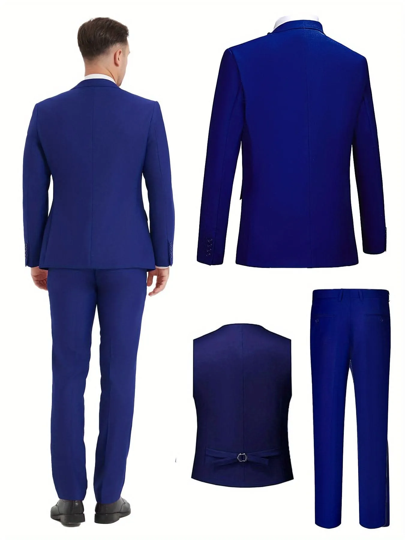 Mens SlimFit ThreePiece Wedding  Business Suit