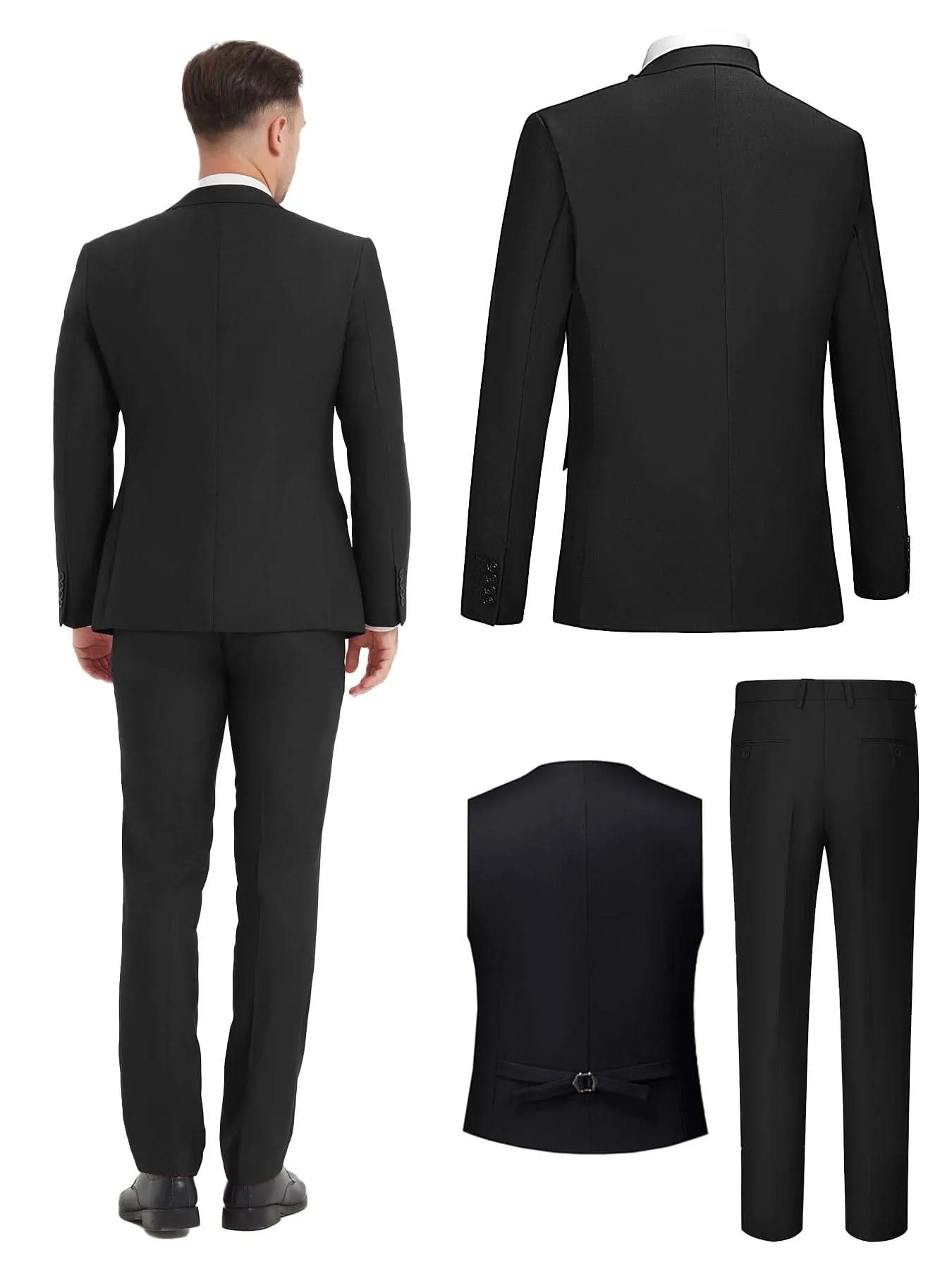 Mens SlimFit ThreePiece Wedding  Business Suit
