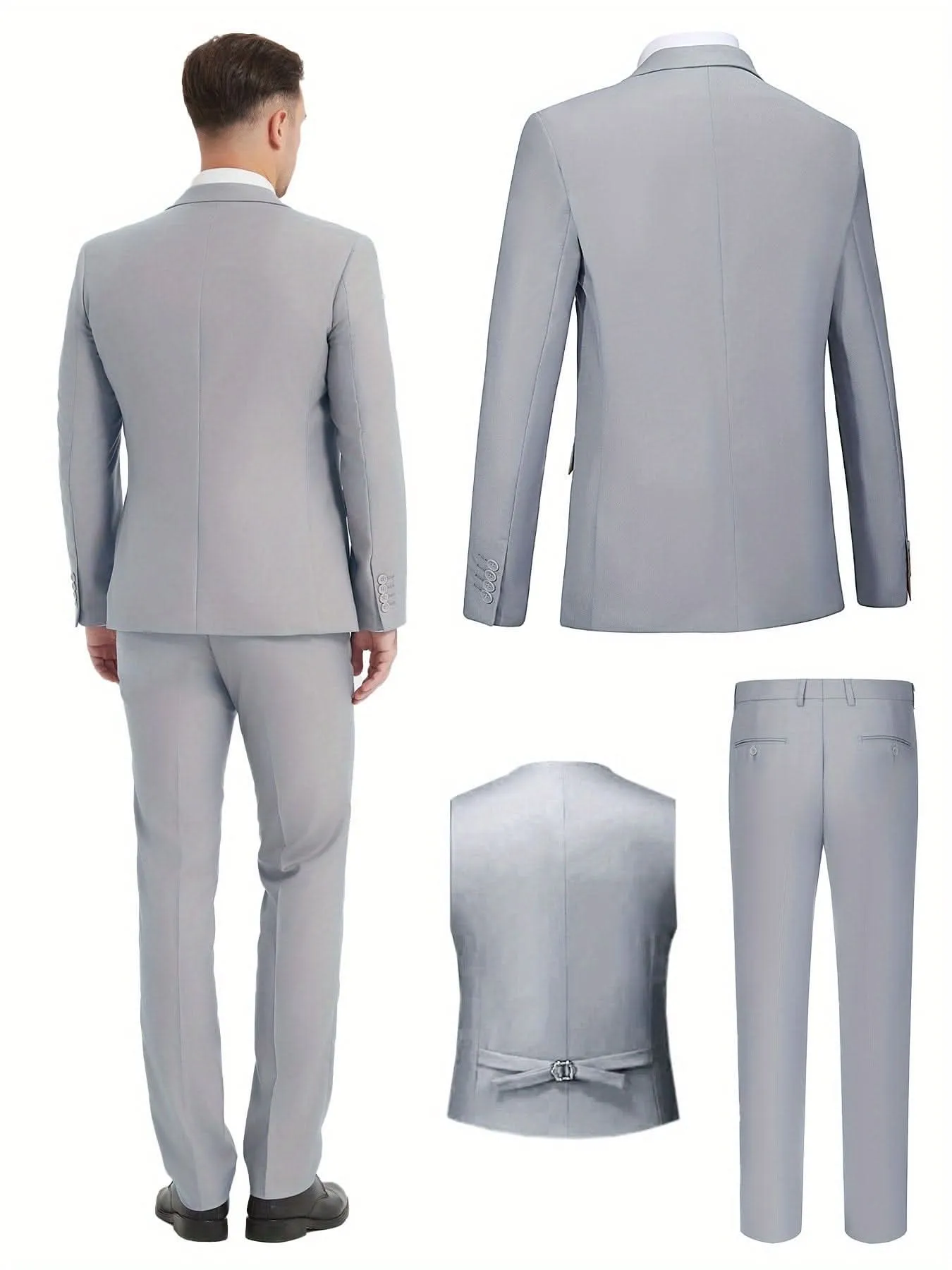 Mens SlimFit ThreePiece Wedding  Business Suit