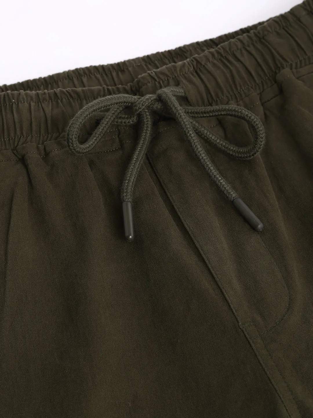 Men's Tapered Fit Cotton Joggers (Olive)
