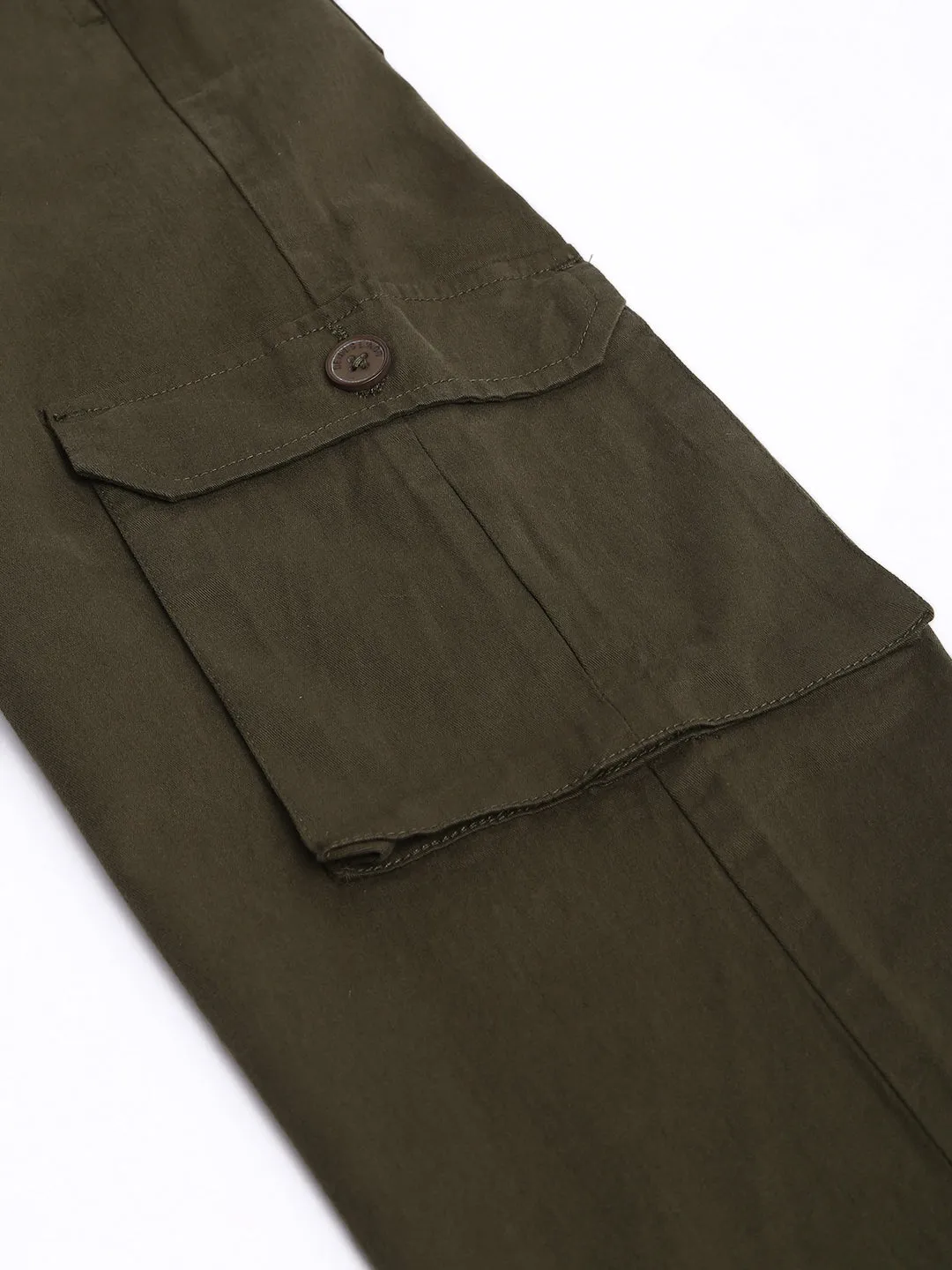 Men's Tapered Fit Cotton Joggers (Olive)