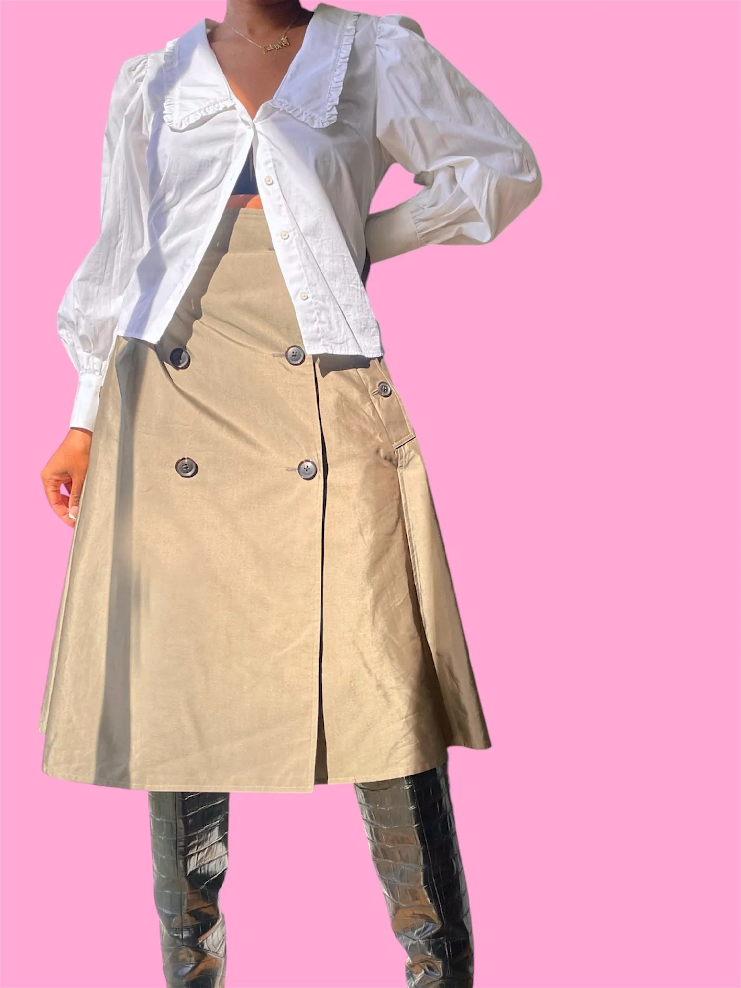 Midi Trench Skirt