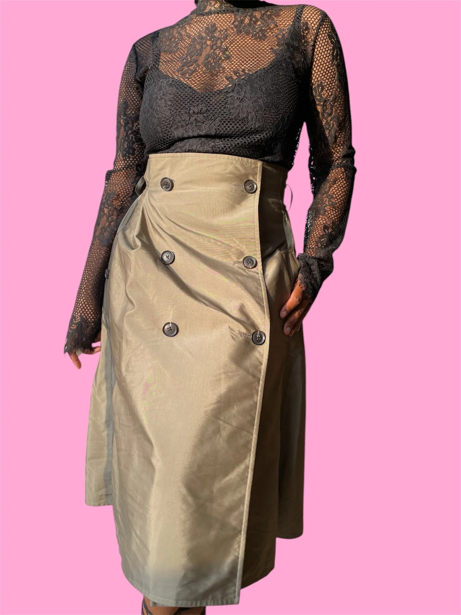Midi Trench Skirt