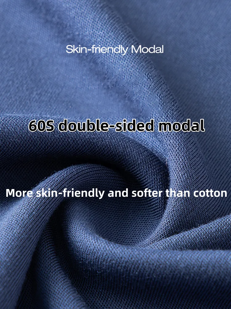 Modal Summer Short Sleeve T-Shirt Men Crew Neck Solid Color Casual Underwear Mens Clothing