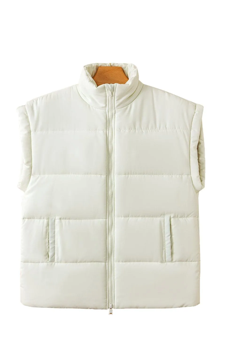 Oversized Zipper Puffer Vest