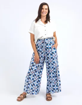 Painted Tile Pants - Navy