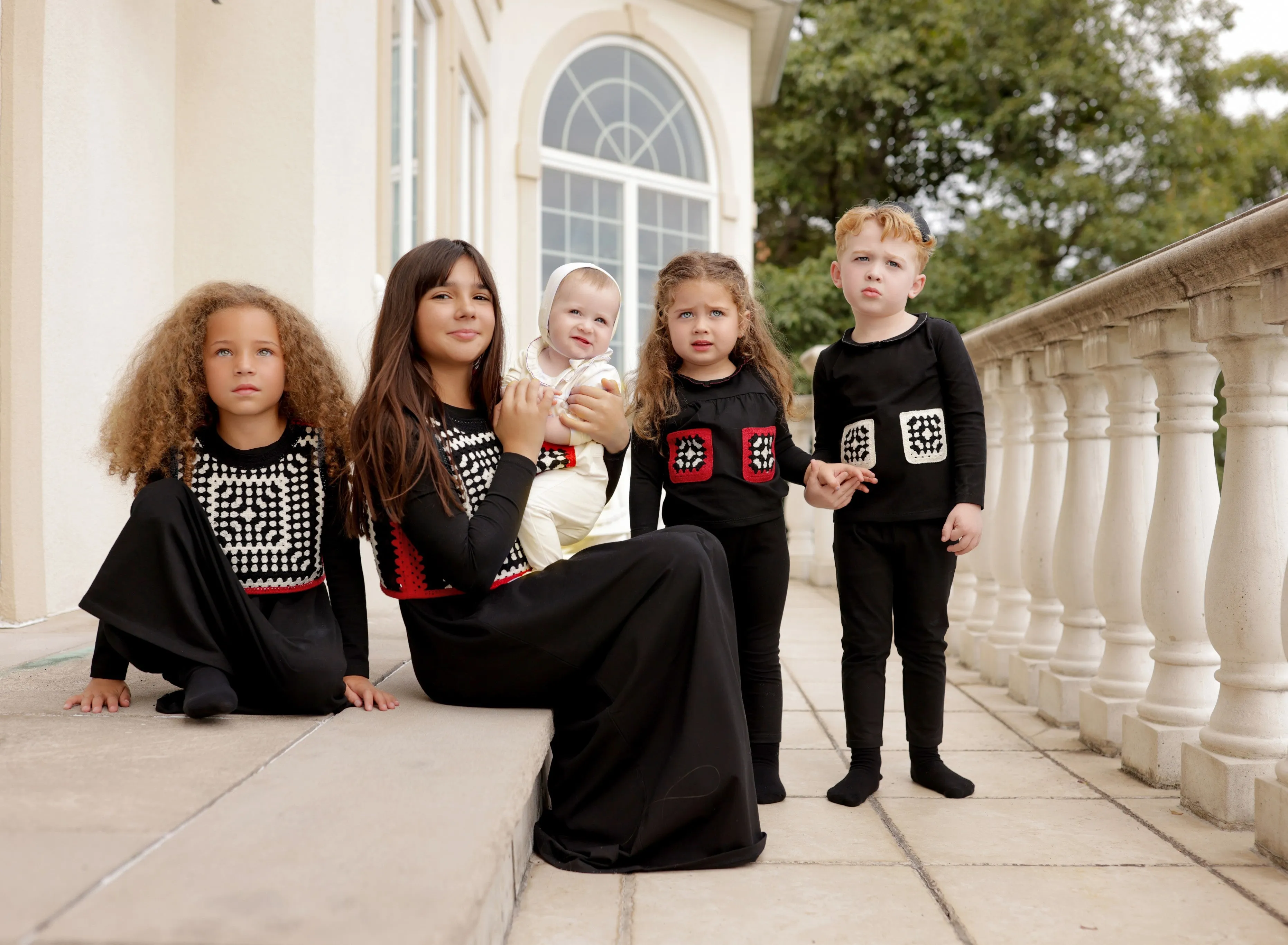 pajamas patch shirt l/s and leggings - black