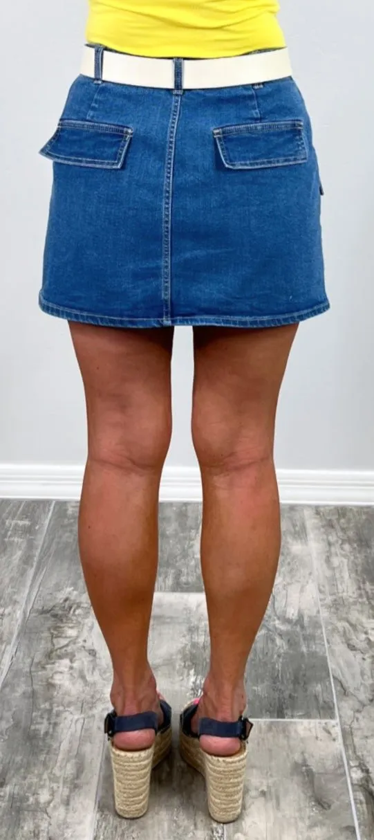 Pick Your Pockets Denim Skirt