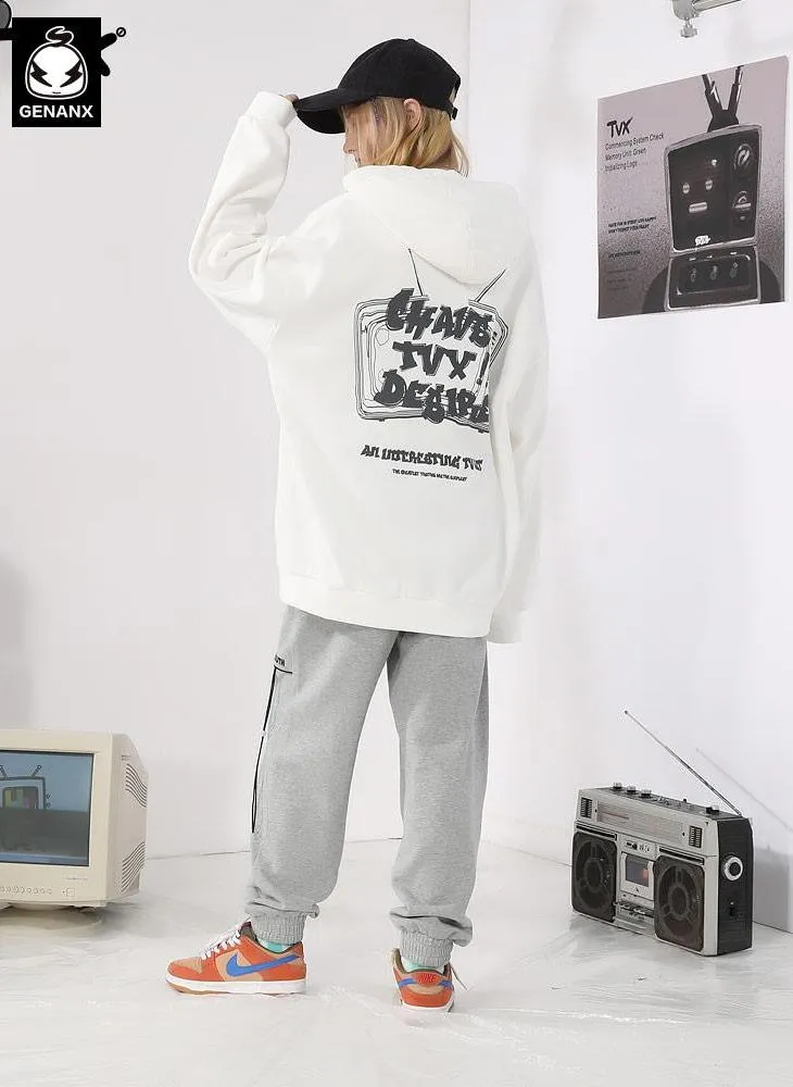 Plain Drawstring Elastic Waist Casual Pants