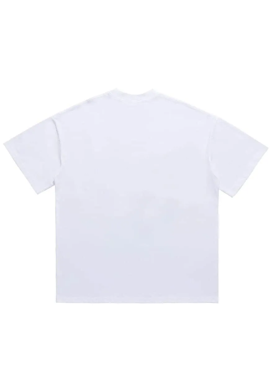 Puppy slogan t-shirt monster print tee grunge top in white