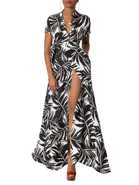"Canary Island" Wrap Maxi Skirt