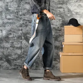 Retro Wide-Leg Denim Pants