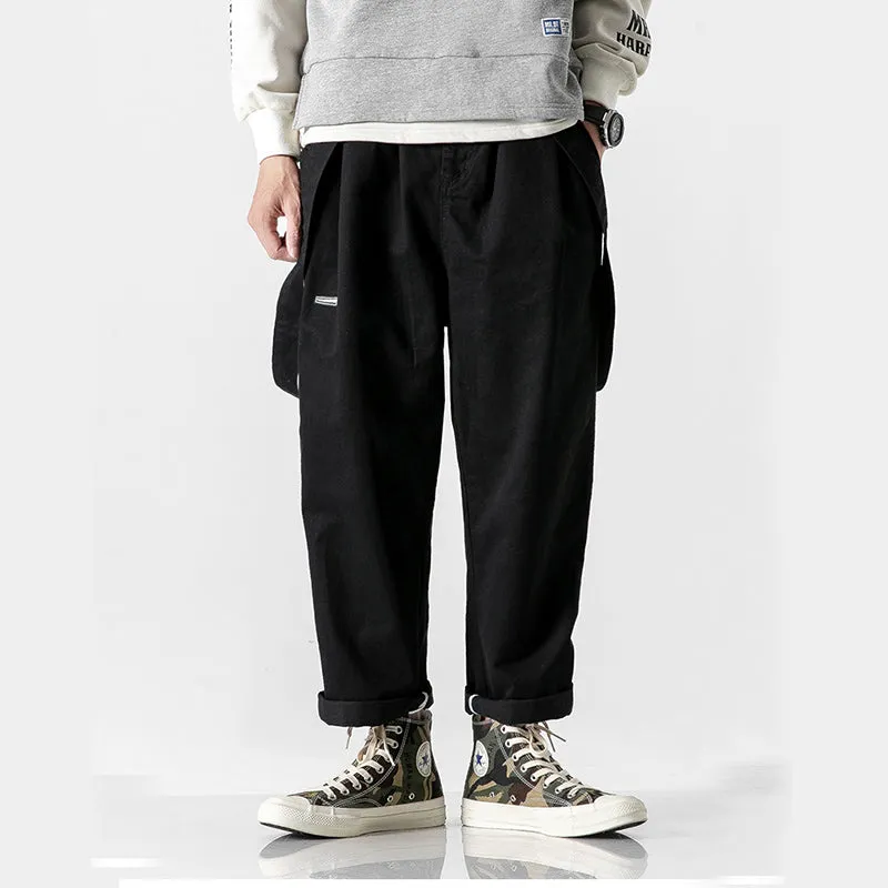 Retro Wide-leg Strap Pants
