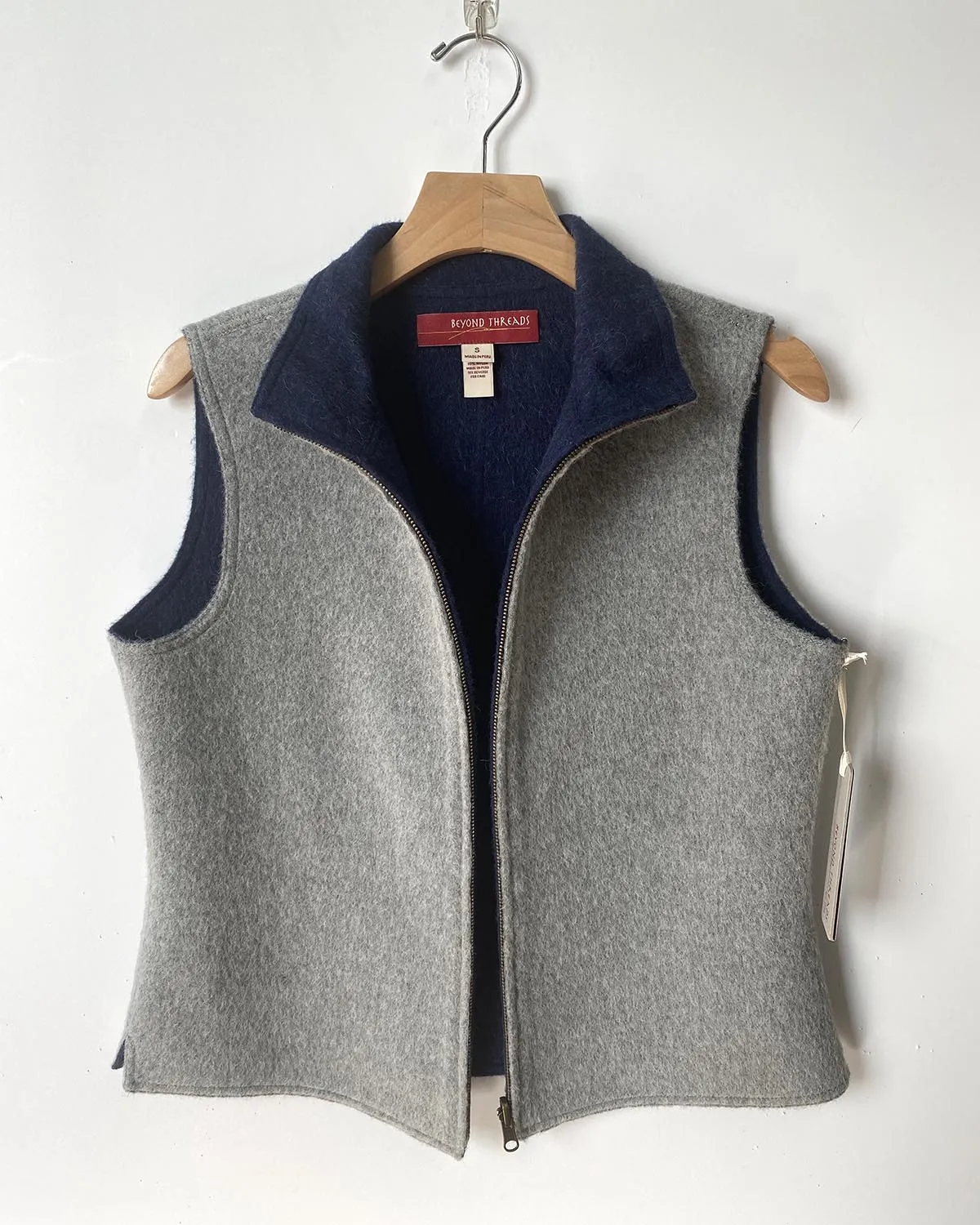 Reversible Alpaca Zip Vest