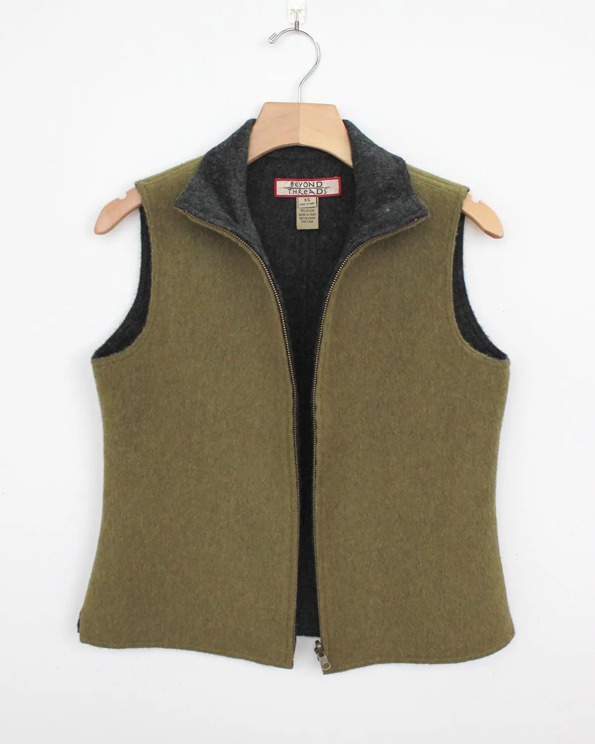 Reversible Alpaca Zip Vest