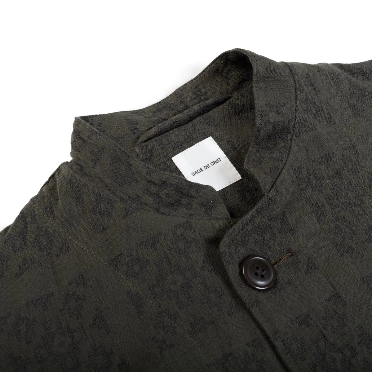 Sage de Cret - Khaki Cotton Jacquard Jacket