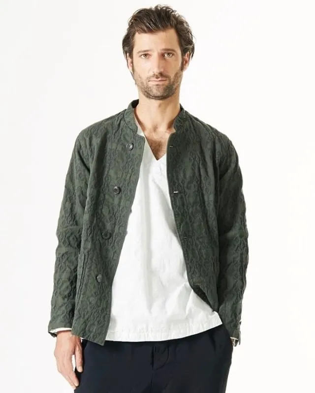 Sage de Cret - Khaki Cotton Jacquard Jacket