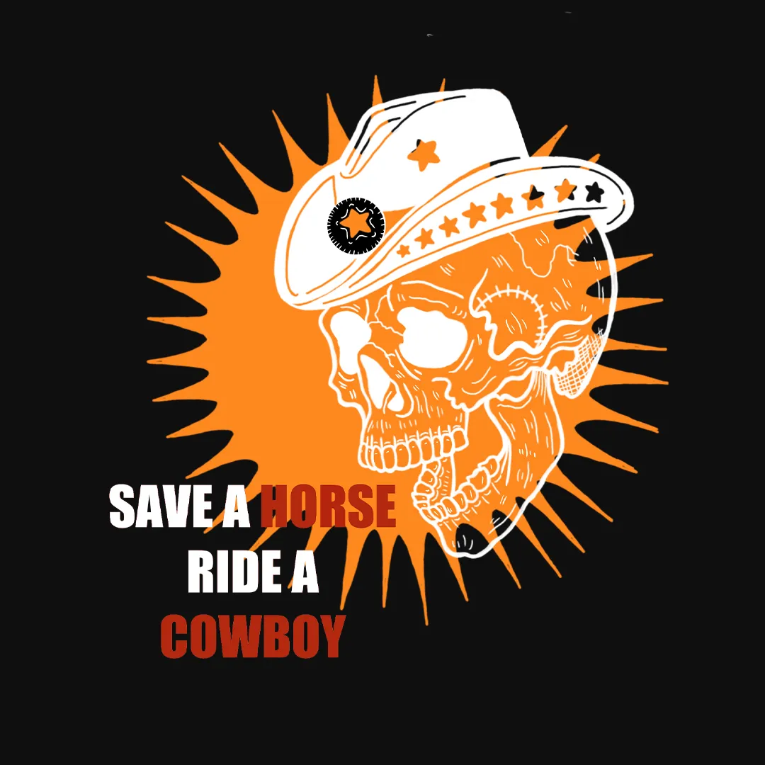 SAVE A HORSE RIDE A COWBOY CUSTOM PRINTED T-SHIRT