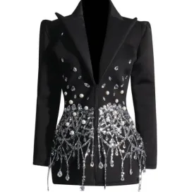 Sequin Studded Suit Dress