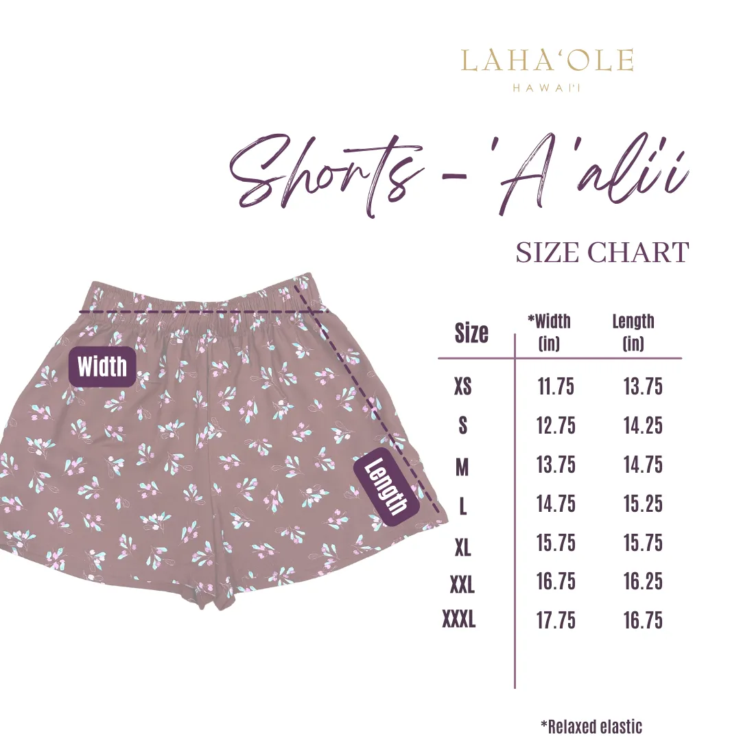 Shorts - Aalii Maroon ALL SALES FINAL