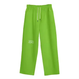 Sixty Eight 93 Logo White Green Apple Unisex Straight Casual Pants