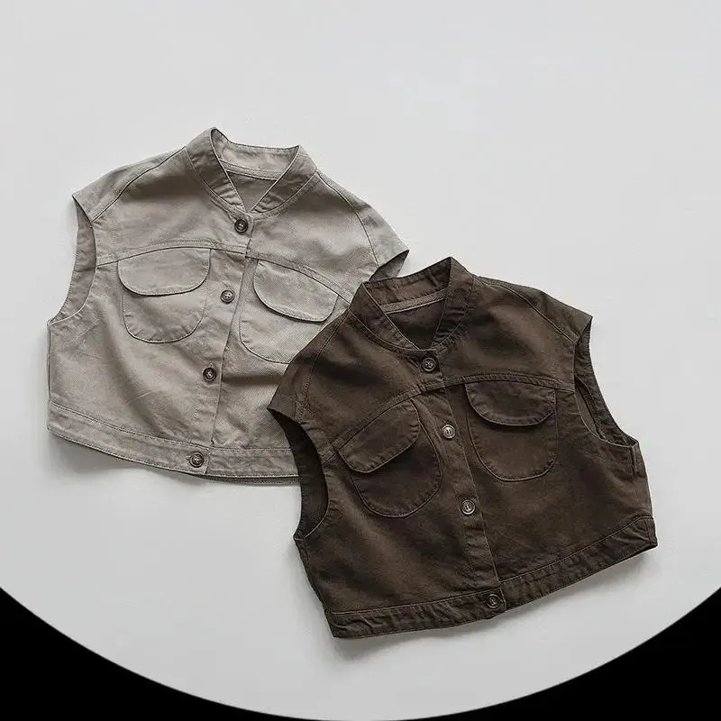 Sleeveless Cargo Vest