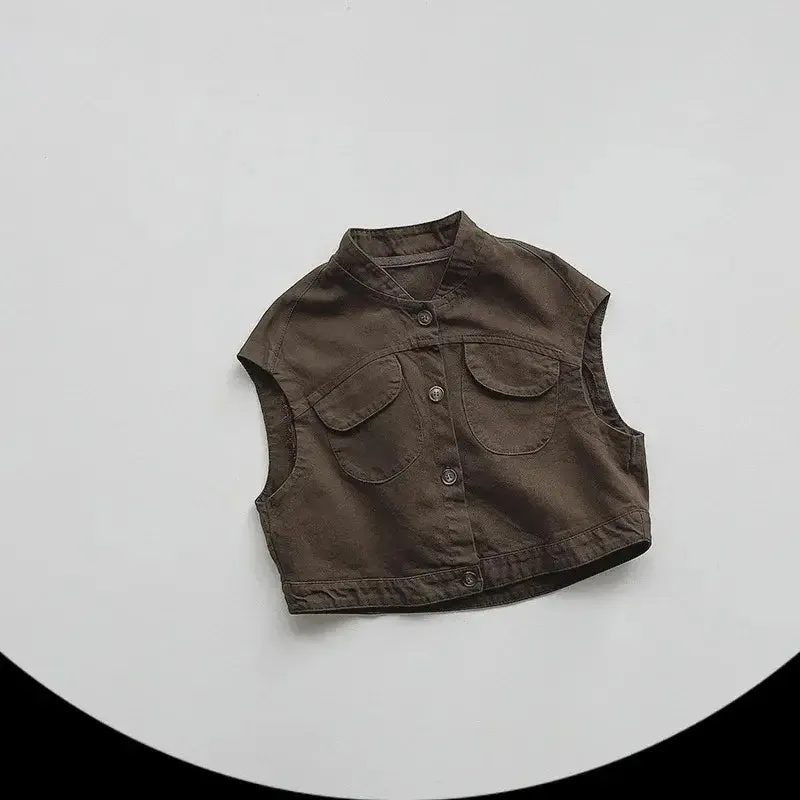 Sleeveless Cargo Vest