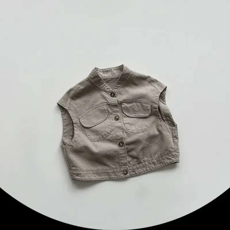 Sleeveless Cargo Vest