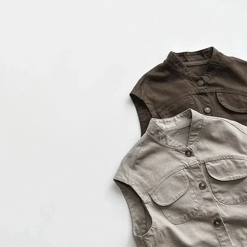 Sleeveless Cargo Vest