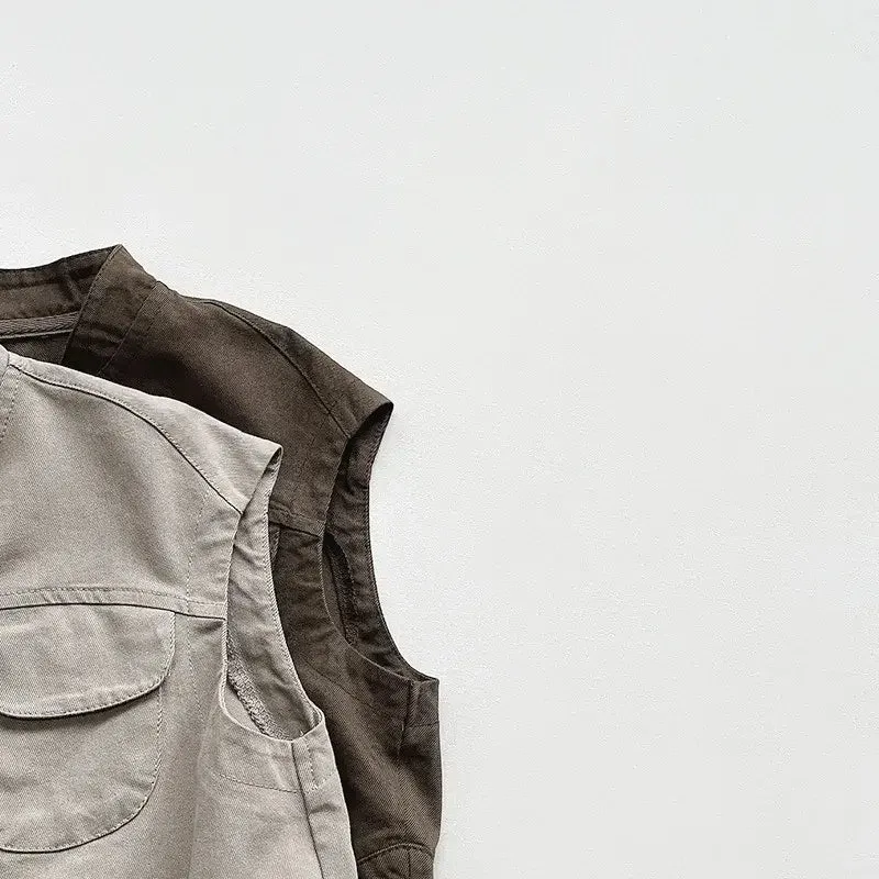 Sleeveless Cargo Vest