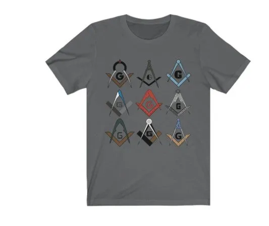 Square & Compass Symbols Masonic T-Shirt