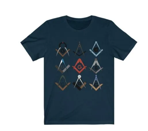 Square & Compass Symbols Masonic T-Shirt