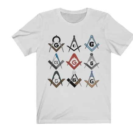 Square & Compass Symbols Masonic T-Shirt