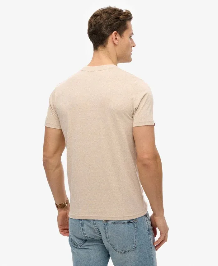Superdry Venue Logo Stripe Relaxed T-Shirt - Lavin Beige Marl