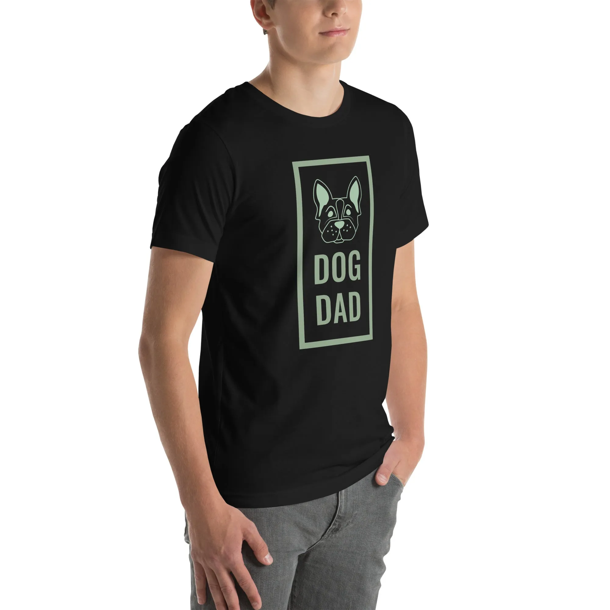 T-Shirts - Dog Dad (Glamourange Pets Staple T-Shirts - Front Print 0012 Model)