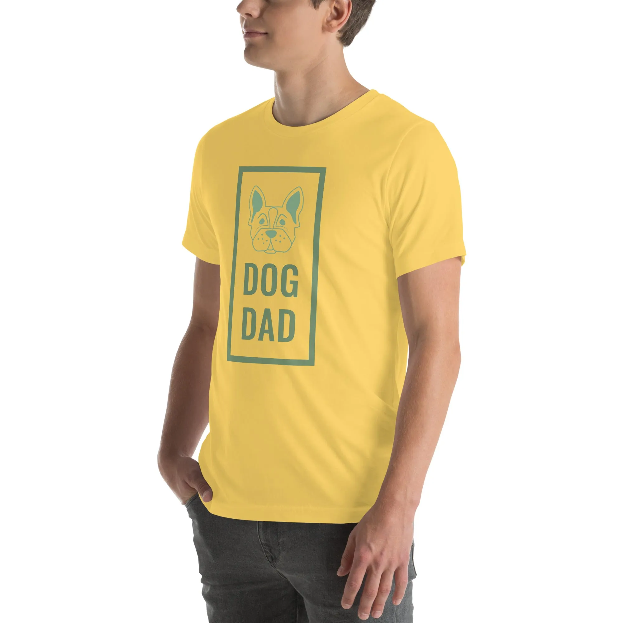 T-Shirts - Dog Dad (Glamourange Pets Staple T-Shirts - Front Print 0012 Model)