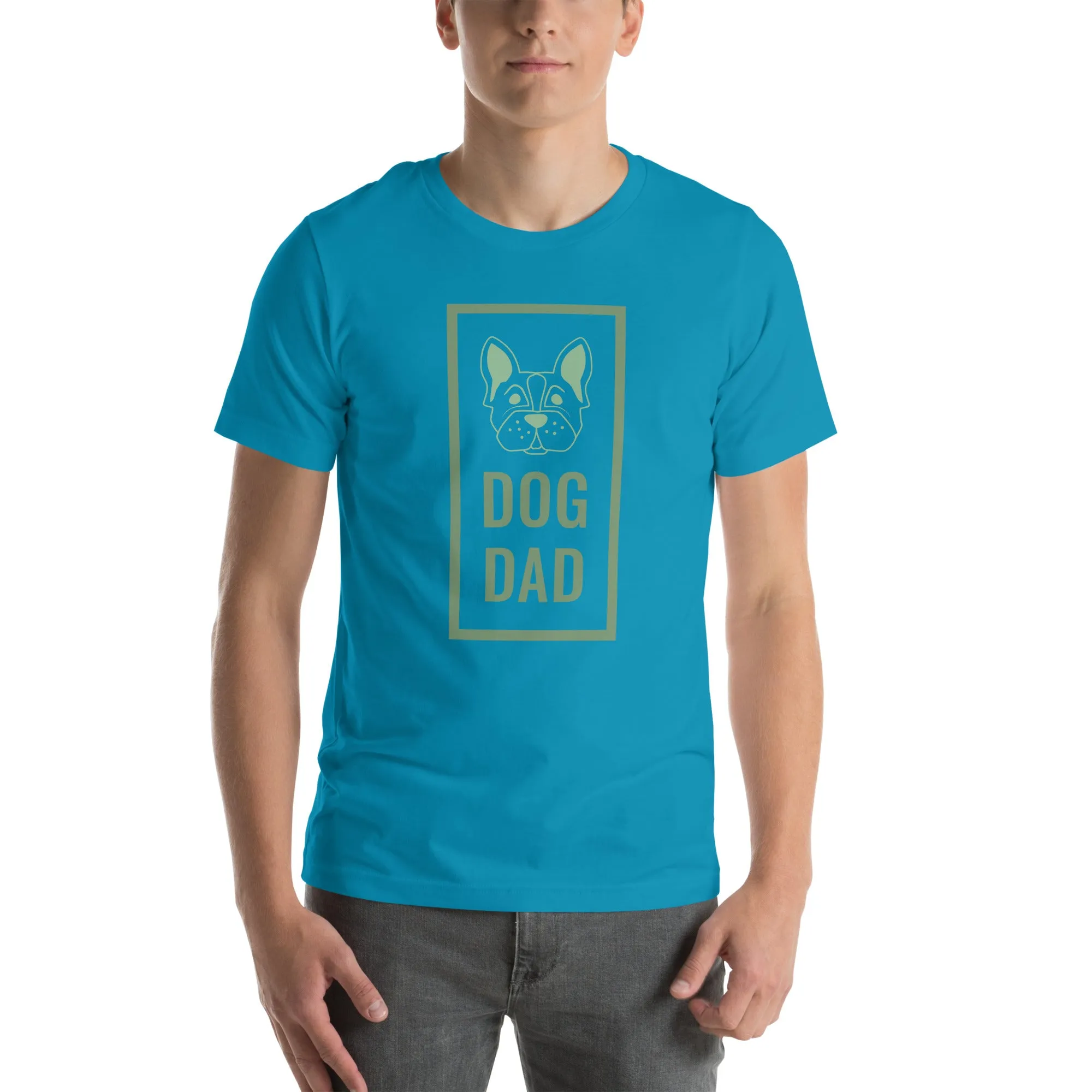 T-Shirts - Dog Dad (Glamourange Pets Staple T-Shirts - Front Print 0012 Model)
