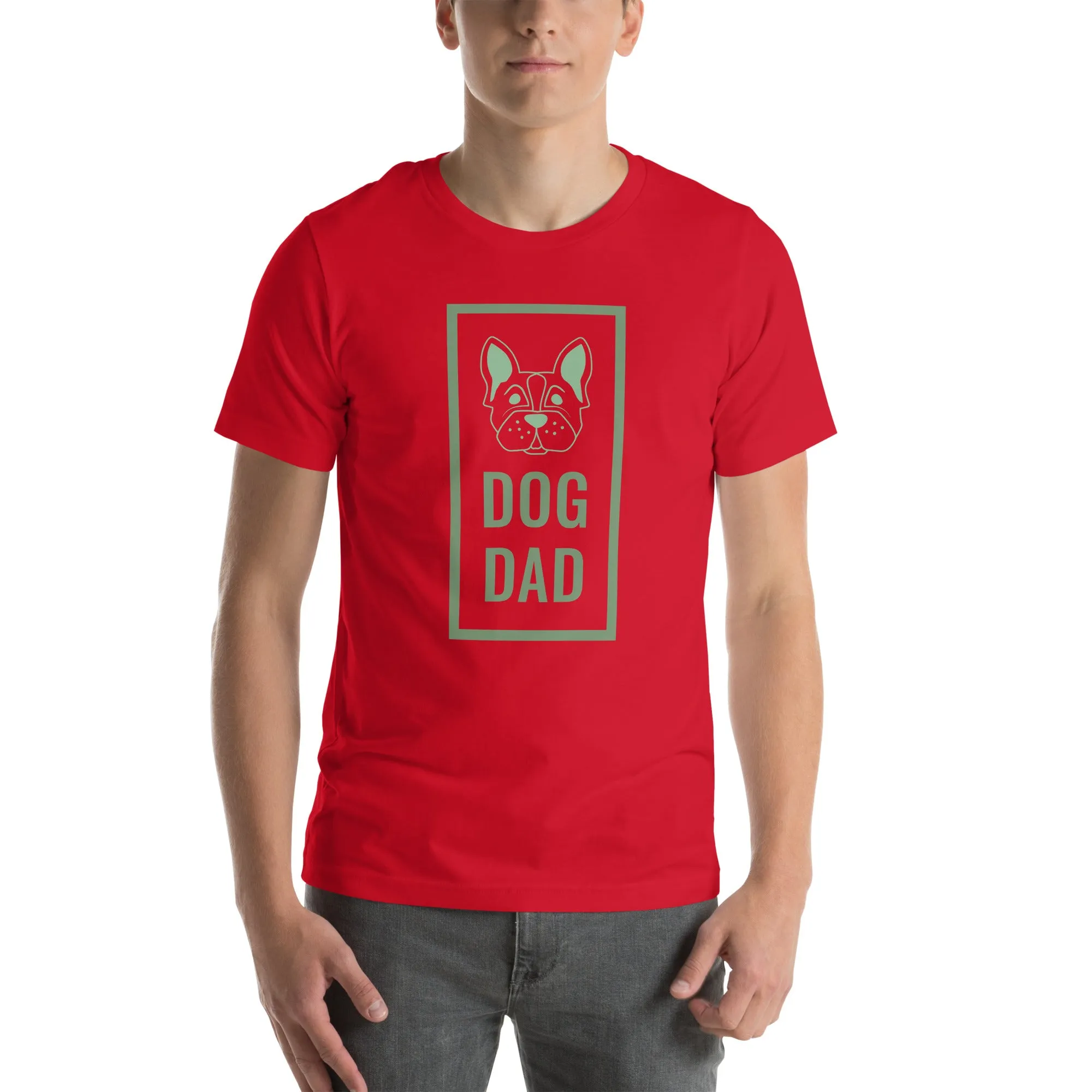 T-Shirts - Dog Dad (Glamourange Pets Staple T-Shirts - Front Print 0012 Model)