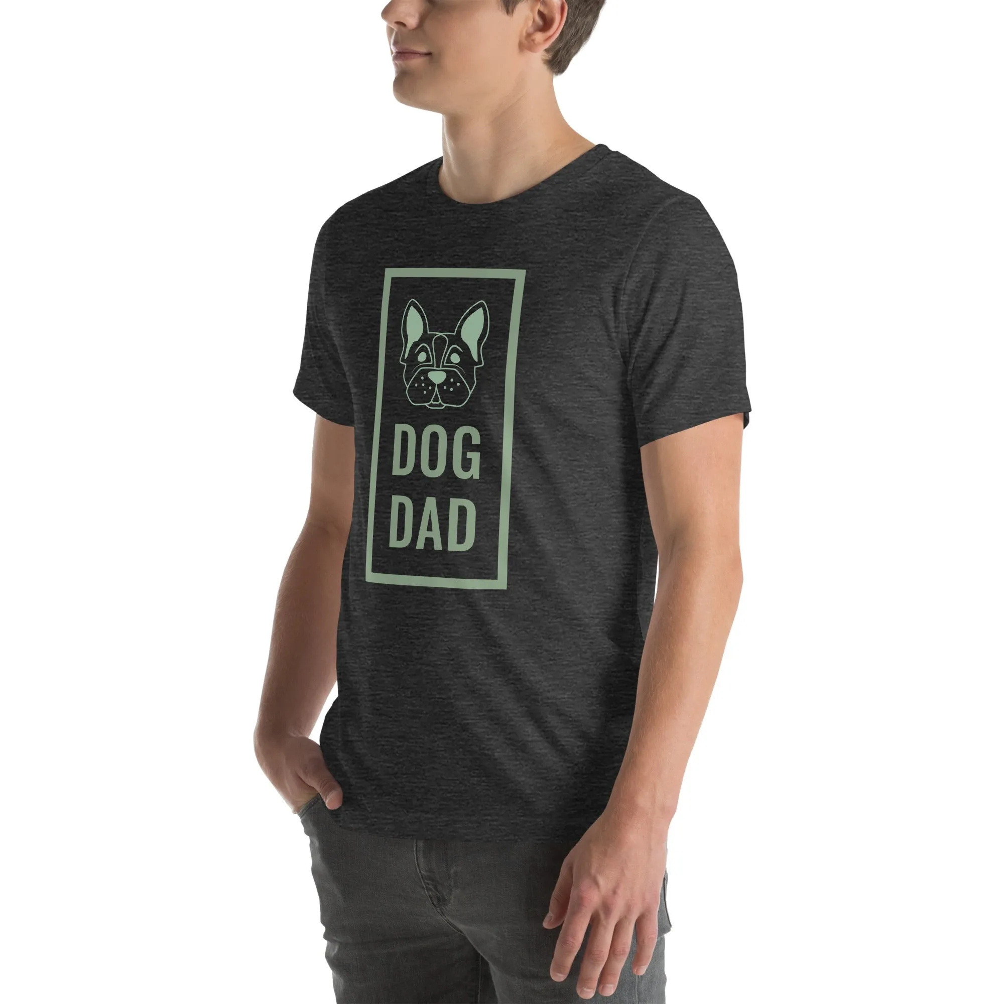T-Shirts - Dog Dad (Glamourange Pets Staple T-Shirts - Front Print 0012 Model)