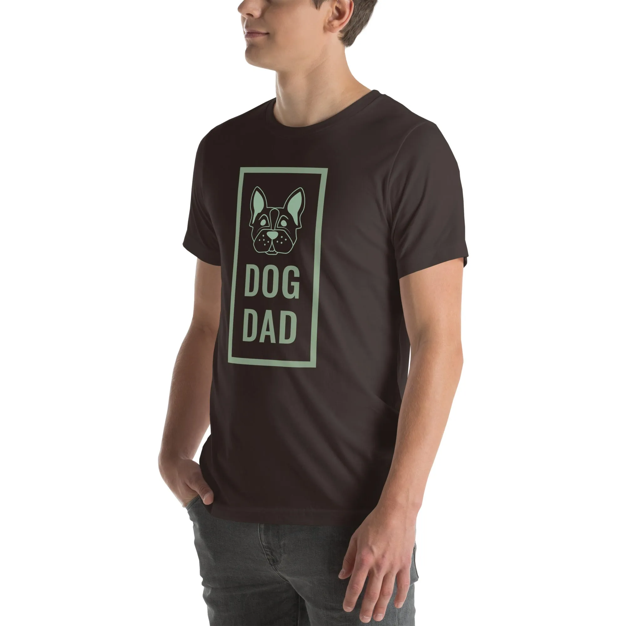 T-Shirts - Dog Dad (Glamourange Pets Staple T-Shirts - Front Print 0012 Model)