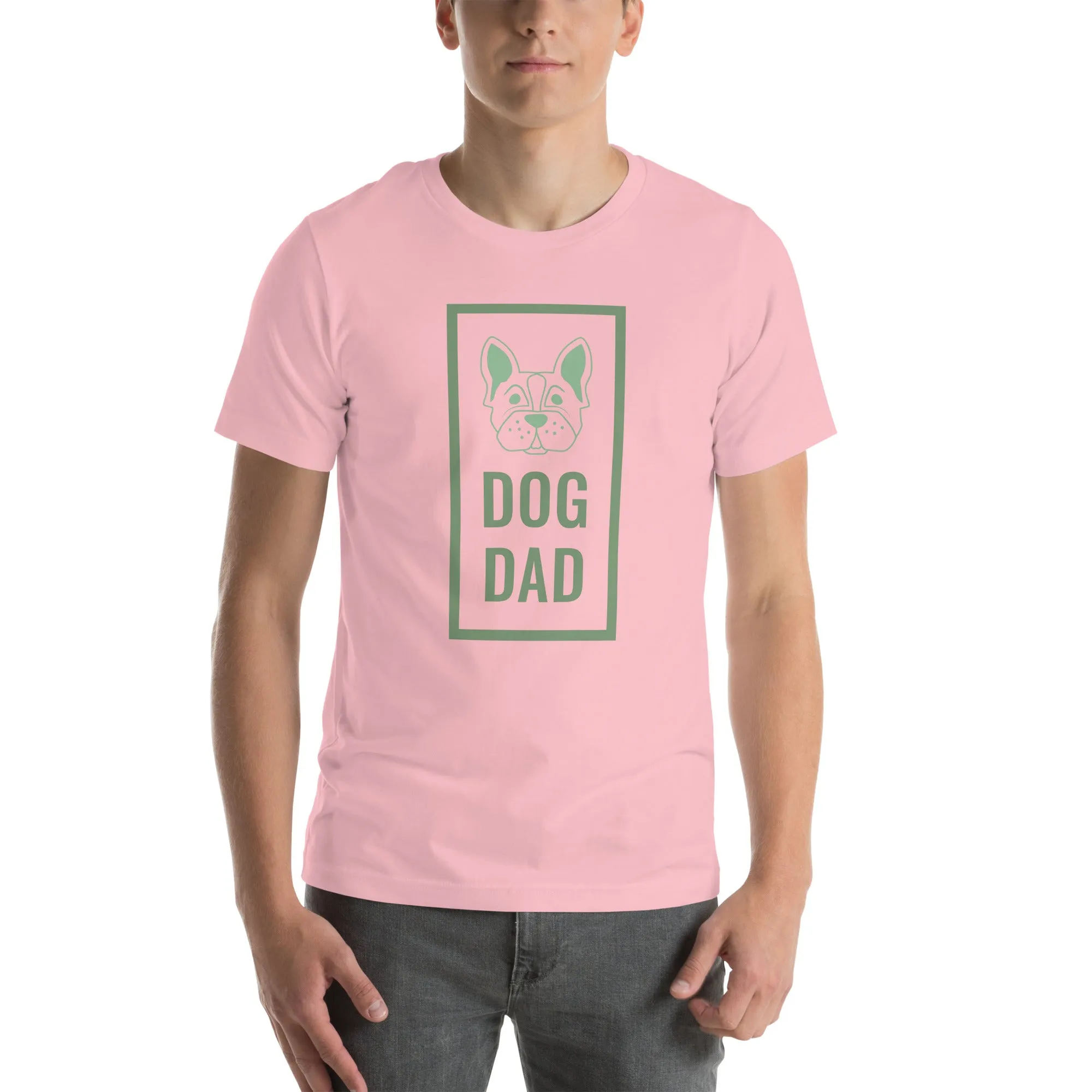 T-Shirts - Dog Dad (Glamourange Pets Staple T-Shirts - Front Print 0012 Model)
