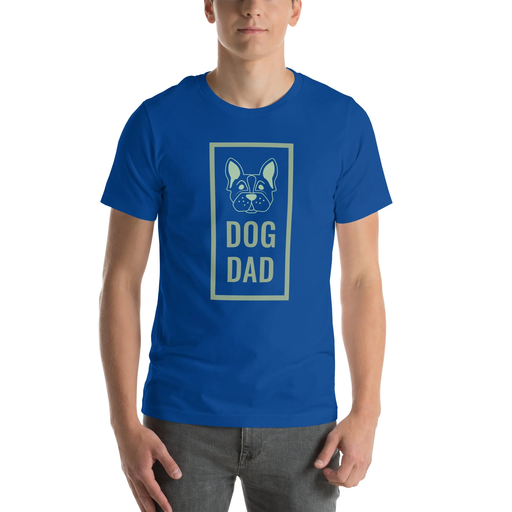 T-Shirts - Dog Dad (Glamourange Pets Staple T-Shirts - Front Print 0012 Model)